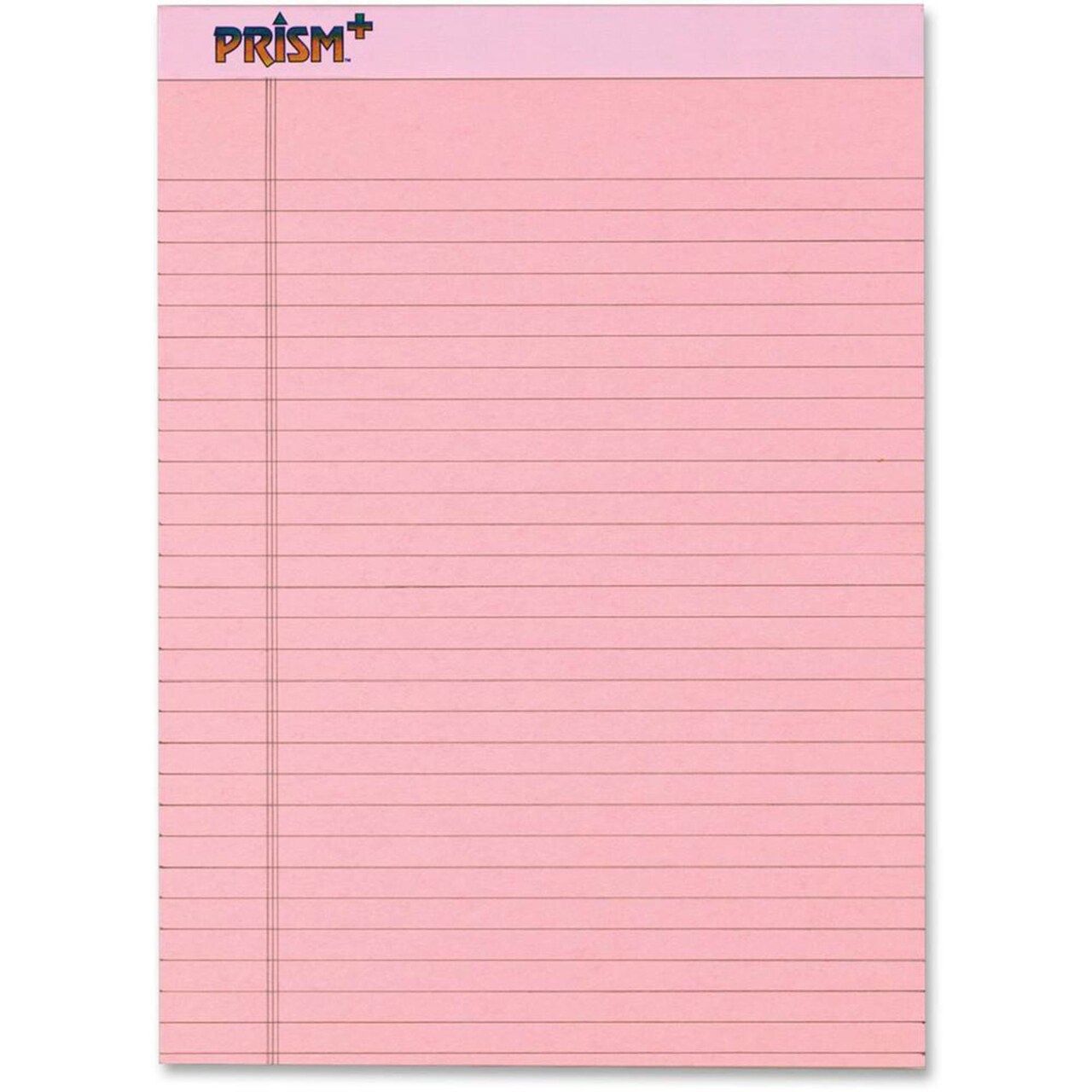 TOPS Prism Plus Colored Paper Pads - 50 Sheets - 0.34" Ruled - 16 lb Basis Weight - 8 1by2" x 11 3by4" - Pink Paper
